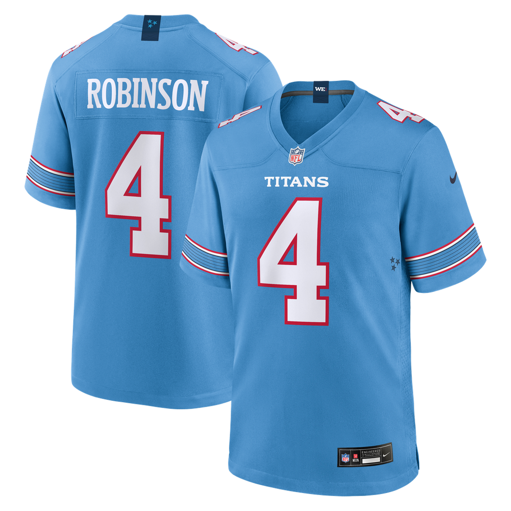 Tennessee Titans Wan'Dale Robinson Nike White Game Jersey product image 13, provided for visual reference and product detail