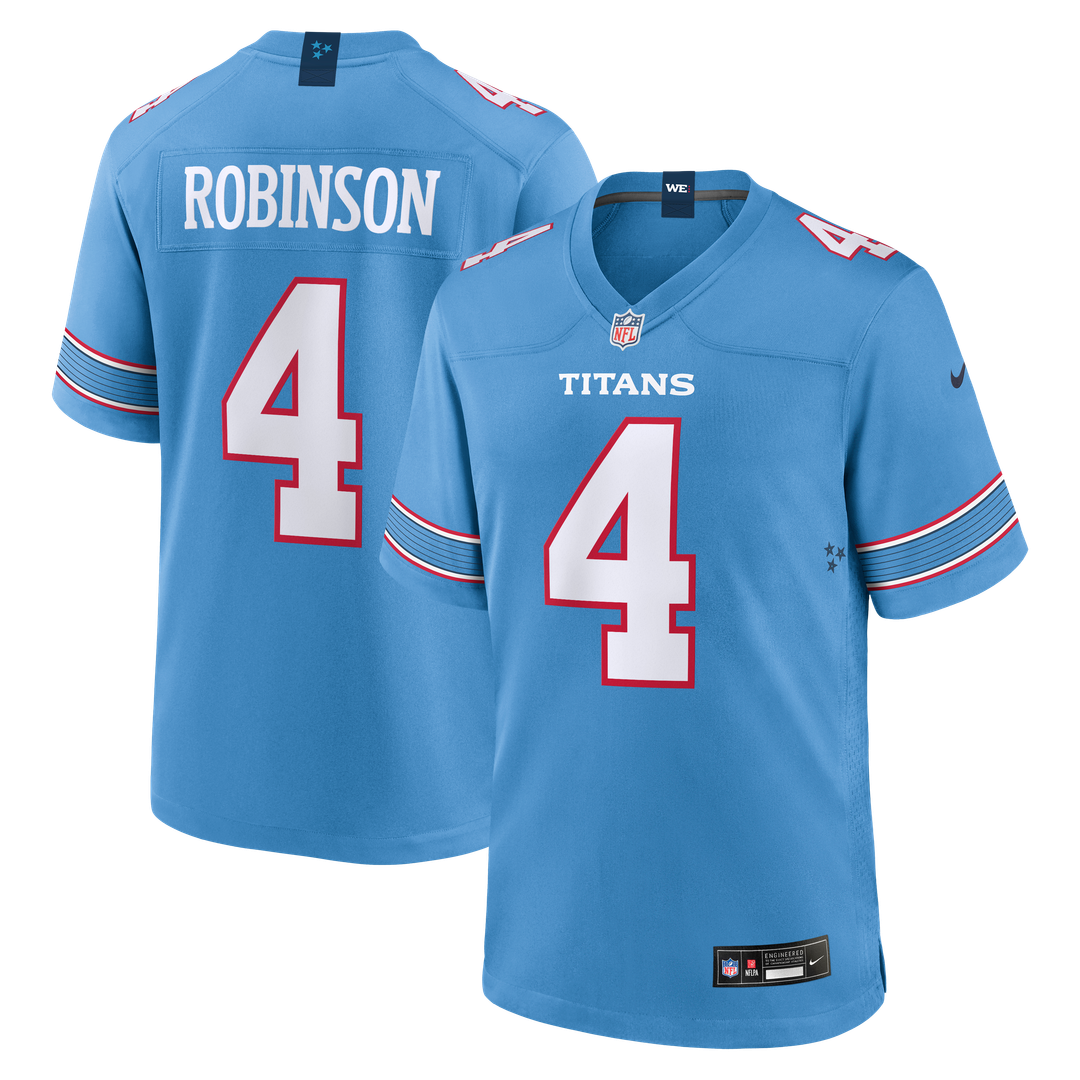Tennessee Titans Wan'Dale Robinson Nike White Game Jersey product image 13, provided for visual reference and product detail