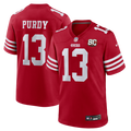 San Francisco 49ers Brock Purdy Nike Scarlet 80th Anniversary Game Jersey product image 1, provided for visual reference and