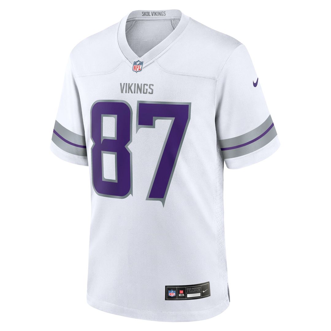 Minnesota Vikings T.J. Hockenson Nike White Alternate Game Player Jersey product image 2, provided for visual reference and