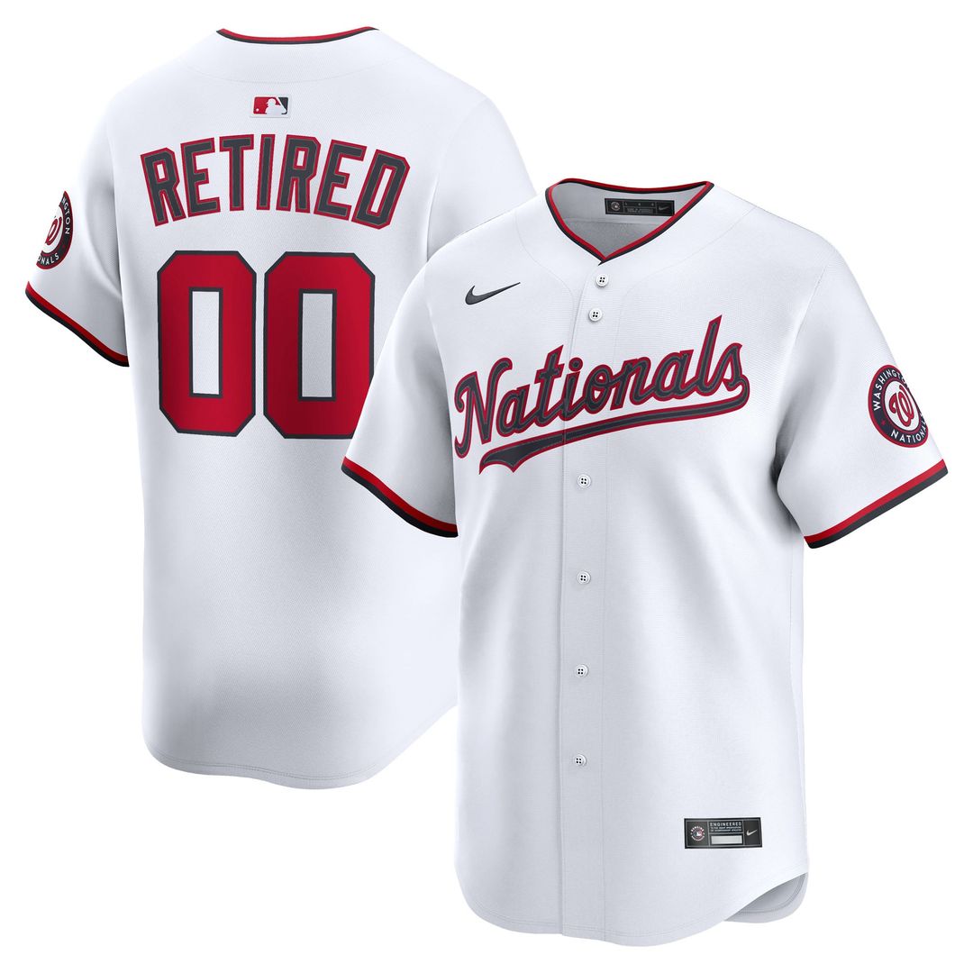 Washington Nationals Nike White Home Limited Pick-A-Player Retired Roster Jersey product image 1, provided for visual