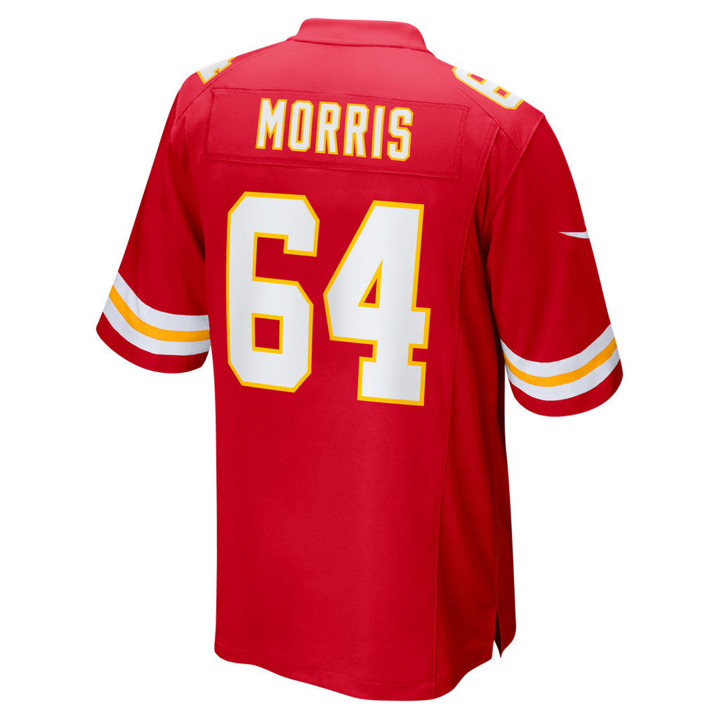 Kansas City Chiefs Wanya Morris Nike Red Game Jersey product image 3, provided for visual reference and product detail review