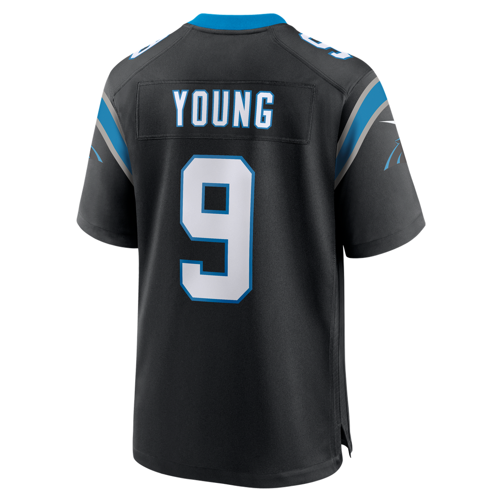 Carolina Panthers Bryce Young Nike Black Team Game Jersey product image 7, provided for visual reference and product detail