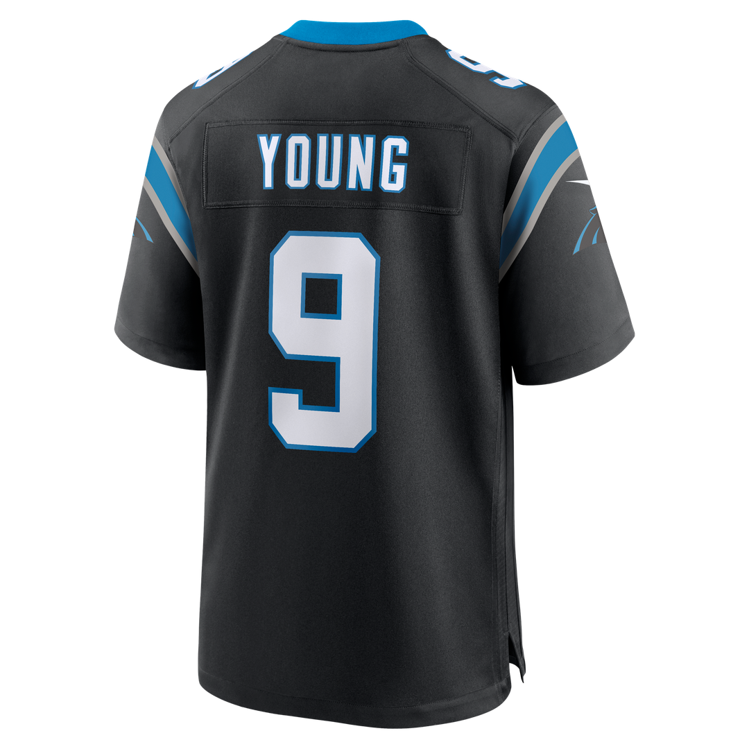 Carolina Panthers Bryce Young Nike Black Team Game Jersey product image 7, provided for visual reference and product detail