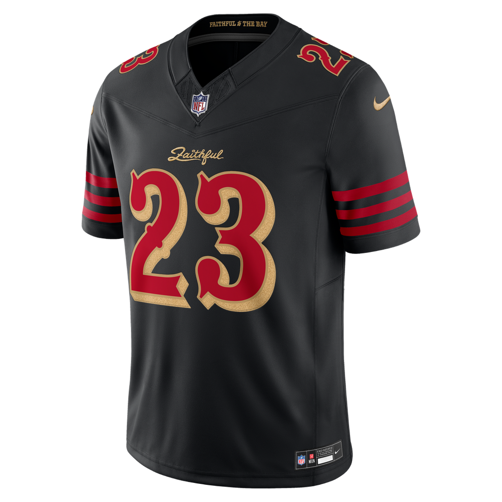 San Francisco 49ers Christian McCaffrey Nike Black Rivalries Collection Stitched Limited Jersey product image 6, provided
