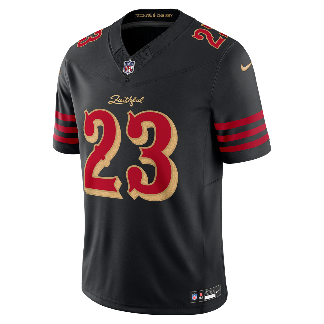 San Francisco 49ers Christian McCaffrey Nike Black Rivalries Collection Stitched Limited Jersey product image 6, provided