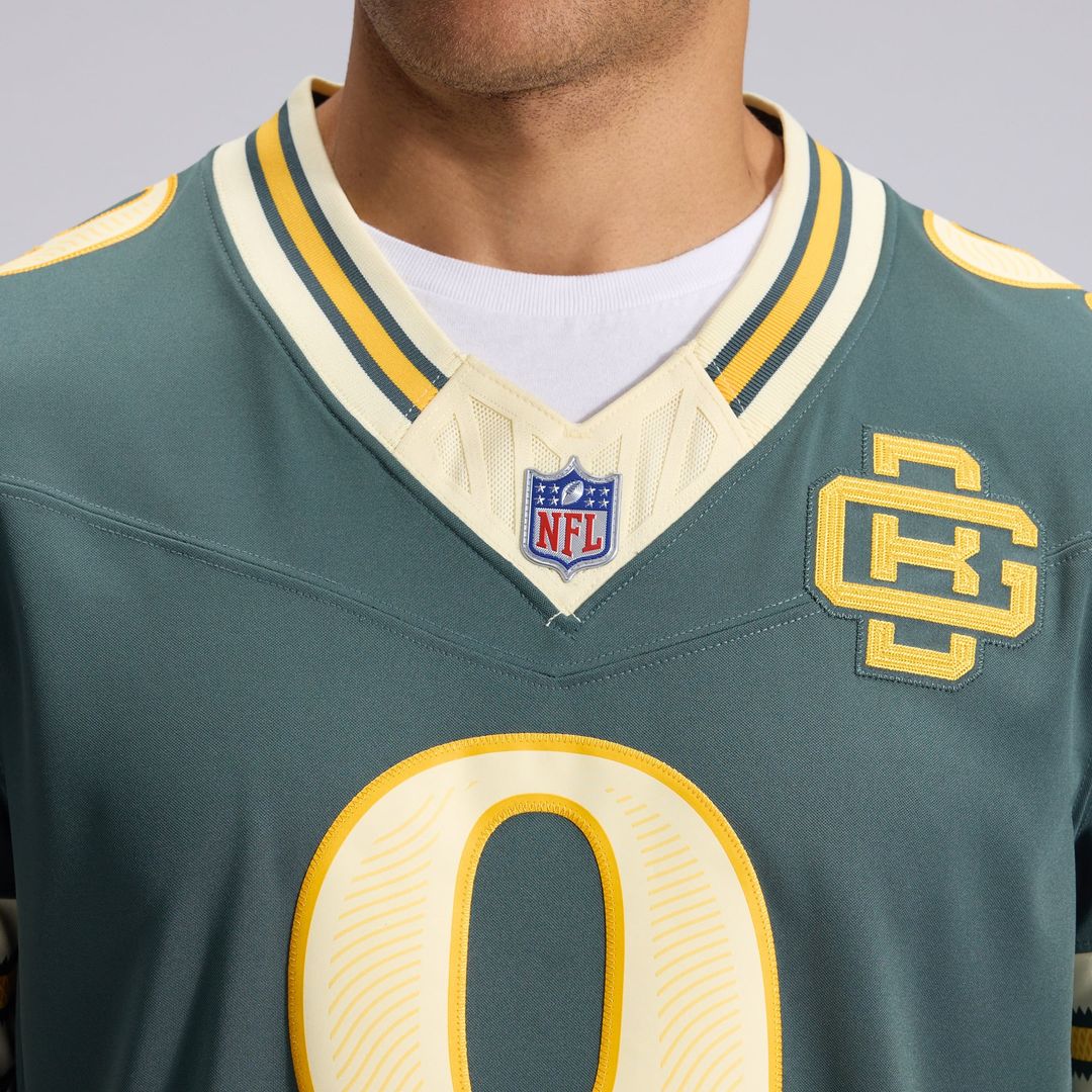 Green Bay Packers Christian Watson Nike Green 2026 Rivalries Collection Stitched Limited Jersey product image 8, provided