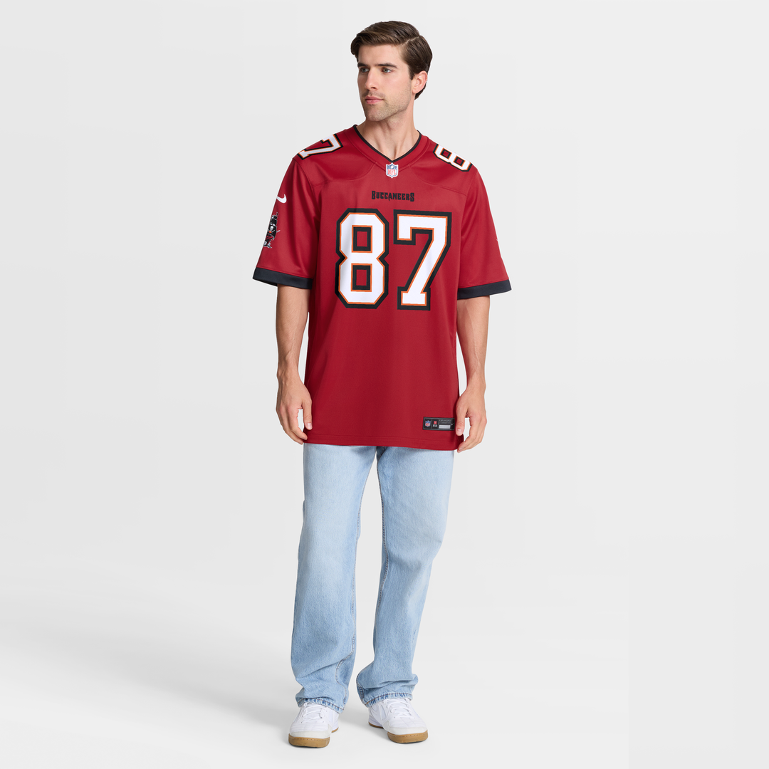 Tampa Bay Buccaneers Payne Durham Nike Red Game Jersey product image 7, provided for visual reference and product detail