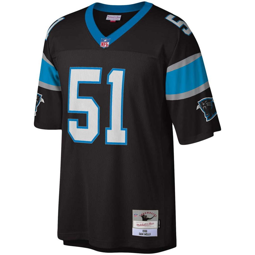 Carolina Panthers Sam Mills Mitchell & Ness Black Legacy Replica Jersey product image 2, provided for visual reference and