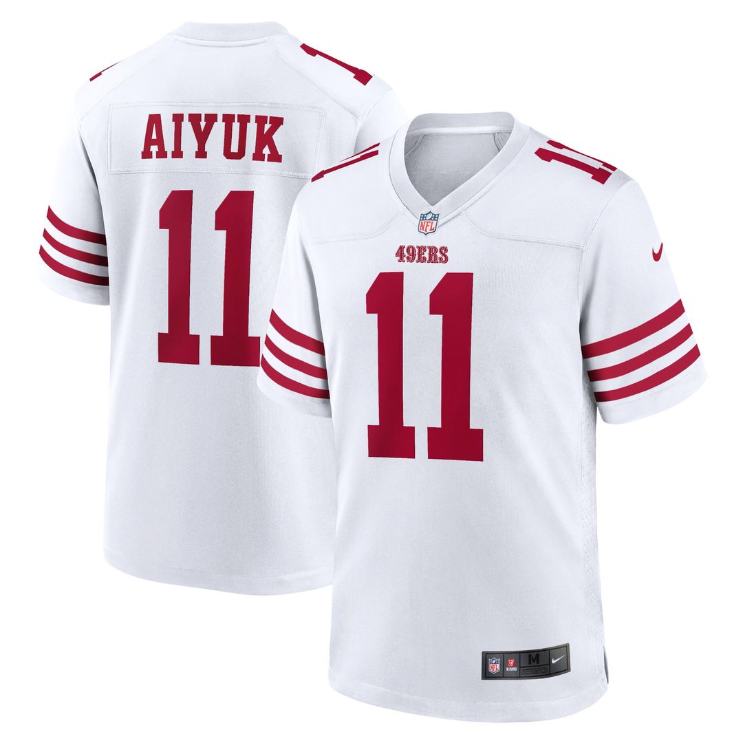 San Francisco 49ers Brandon Aiyuk Nike Scarlet Team Player Game Jersey product image 17, provided for visual reference and