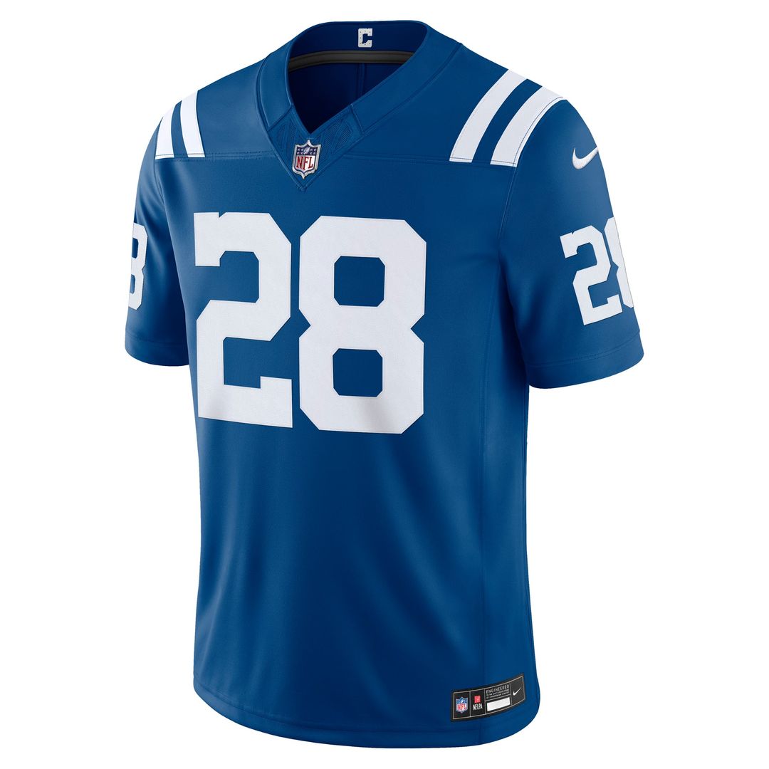 Indianapolis Colts Jonathan Taylor Nike White Vapor F.U.S.E. Stitched Limited Jersey product image 8, provided for visual