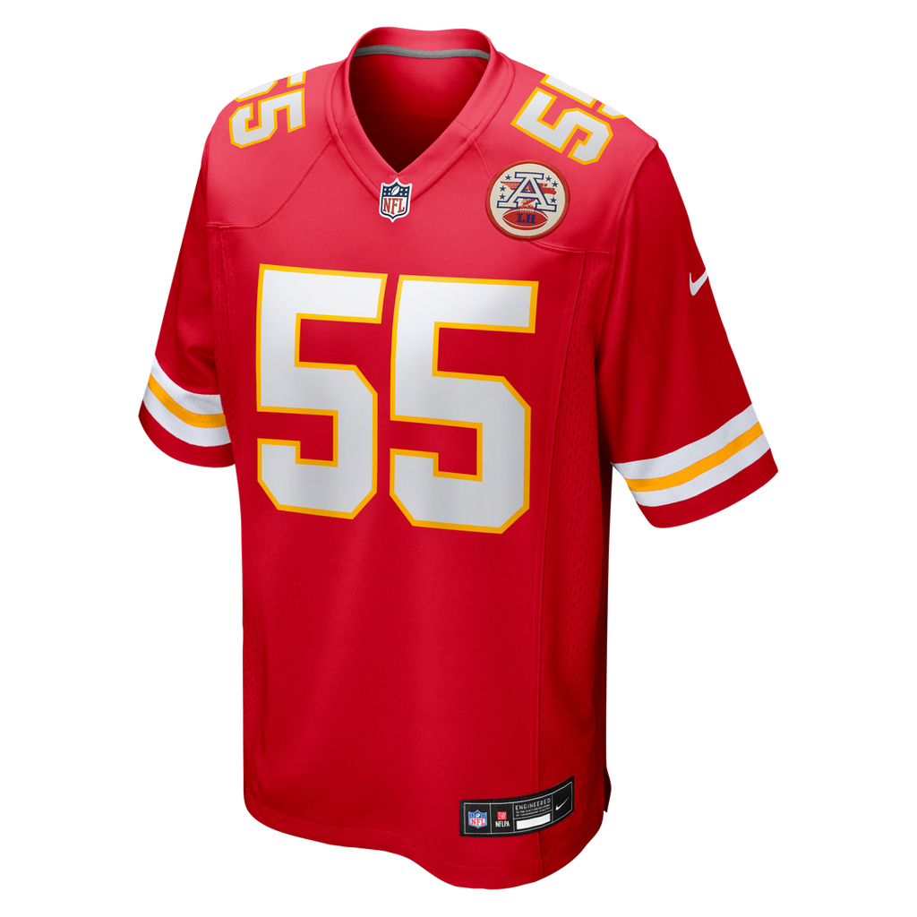 Kansas City Chiefs Omarr Norman-Lott Nike Red Team Game Jersey product image 2, provided for visual reference and product