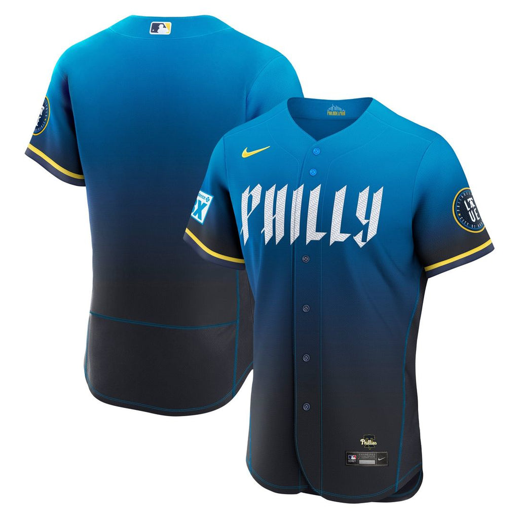 Philadelphia Phillies Nike Navy City Connect Authentic Sponsor Patch Jersey product image 1, provided for visual reference