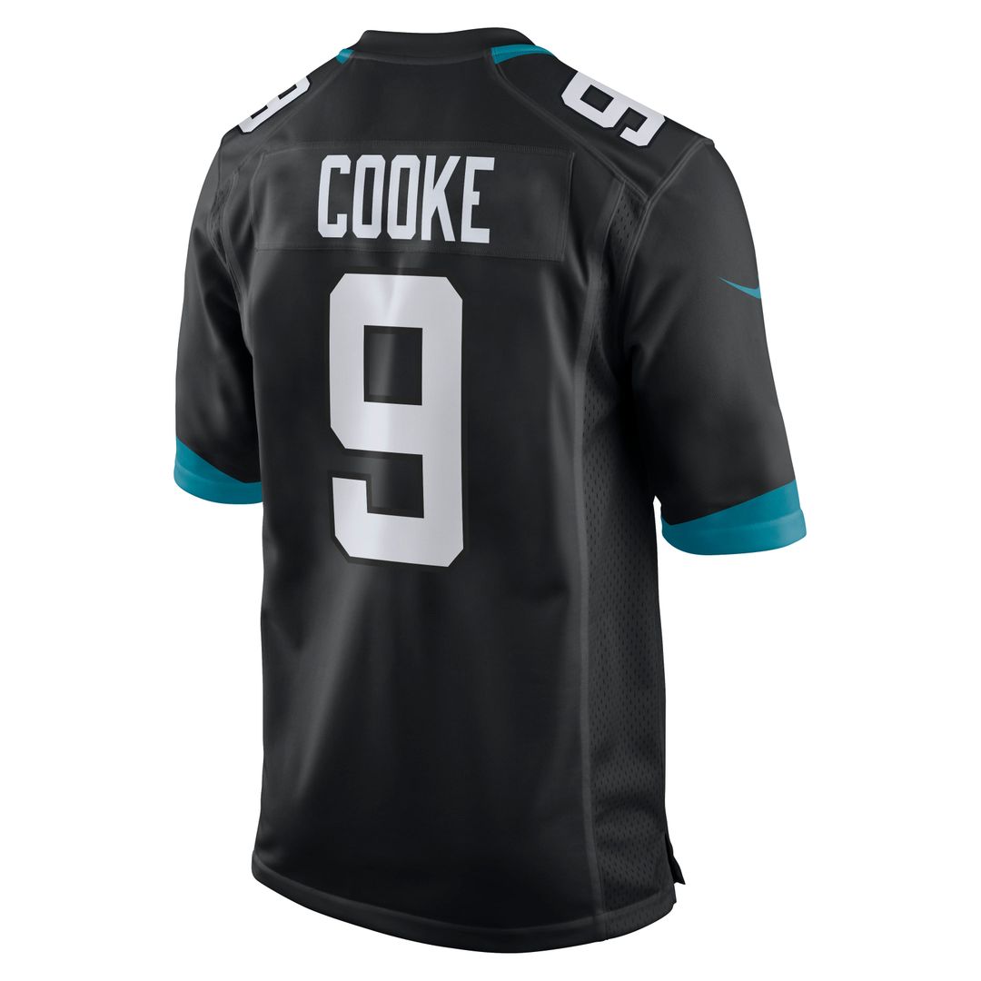 Jacksonville Jaguars Logan Cooke Nike Black Game Jersey product image 9, provided for visual reference and product detail