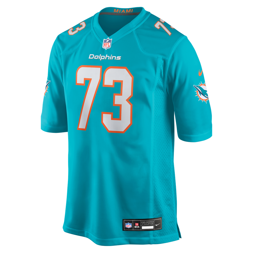 Miami Dolphins Austin Jackson Nike Aqua Game Jersey product image 2, provided for visual reference and product detail review