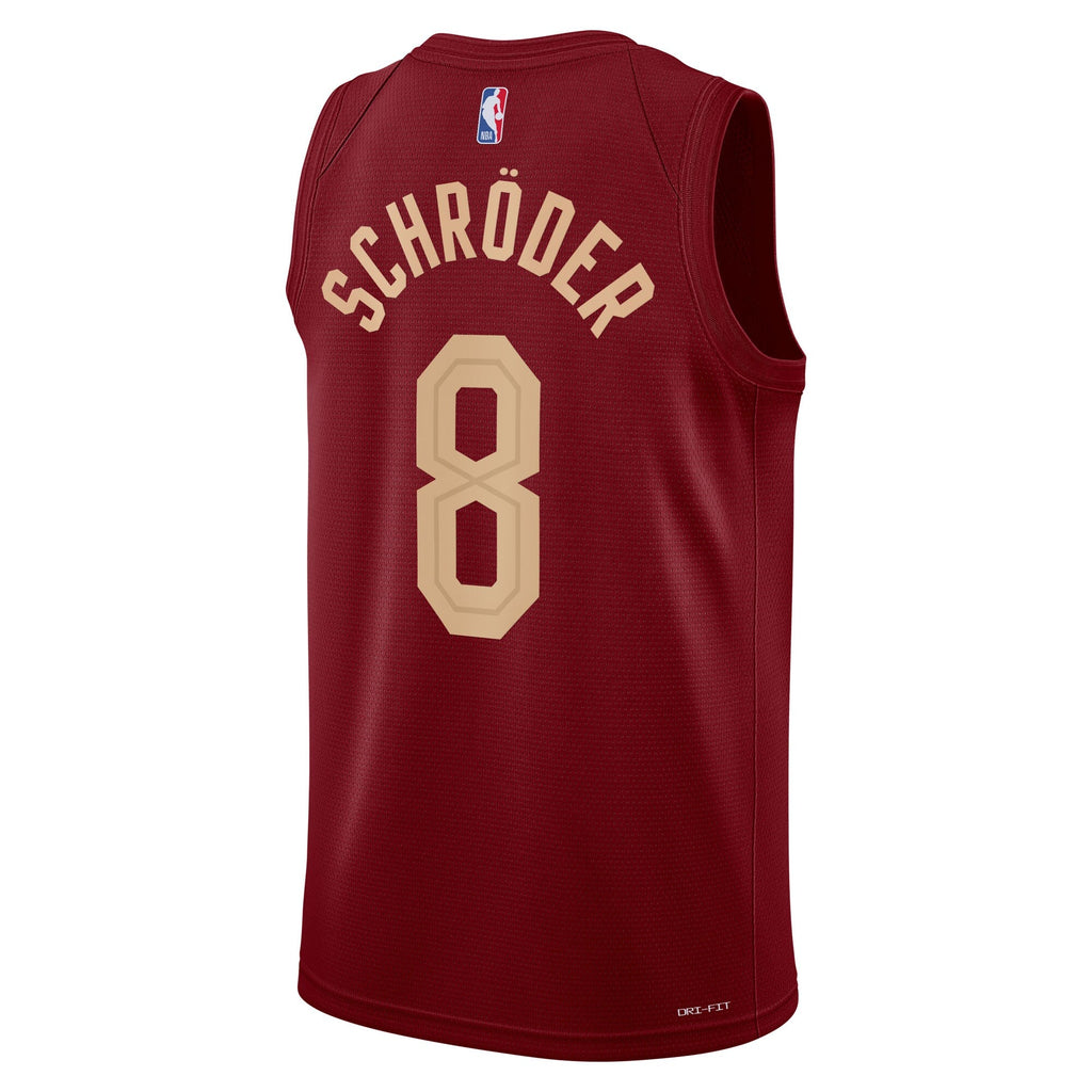 Cleveland Cavaliers Nike Icon Edition Swingman Jersey - Wine - Dennis Schröder - Unisex product image 4, provided for visual