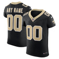 New Orleans Saints Nike Black Vapor F.U.S.E. Elite Custom Jersey product image 1, provided for visual reference and product