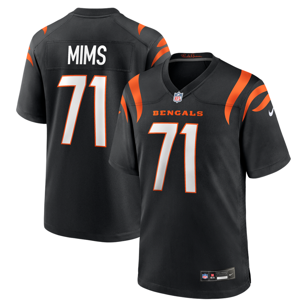 Cincinnati Bengals Amarius Mims Nike Black Player Game Jersey product image 1, provided for visual reference and product