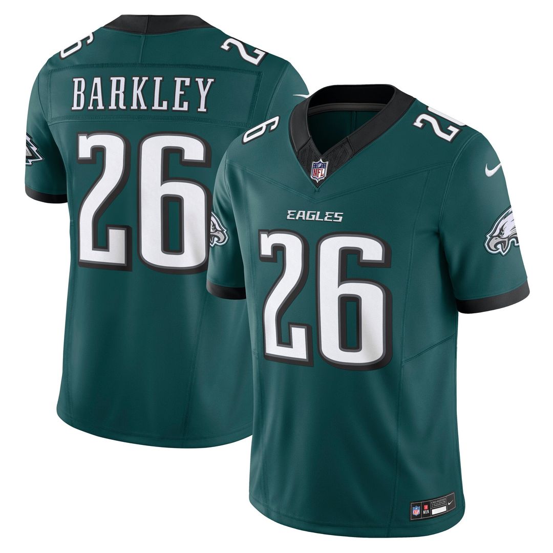 Philadelphia Eagles Saquon Barkley Nike Midnight Green Vapor F.U.S.E. Limited Jersey product image 1, provided for visual