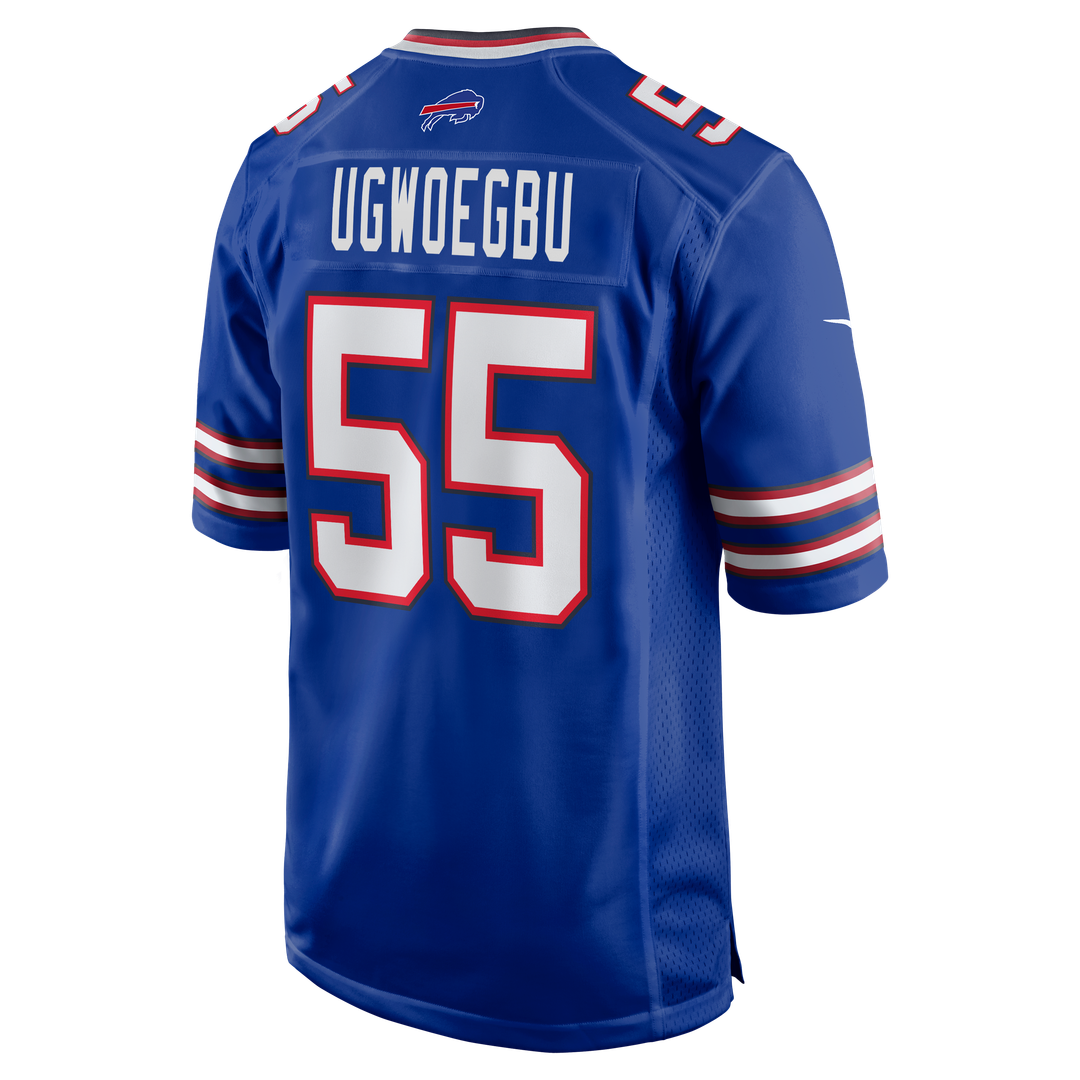 Buffalo Bills David Ugwoegbu Nike Royal Game Jersey product image 3, provided for visual reference and product detail review