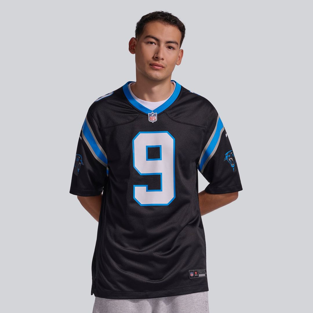 Carolina Panthers Bryce Young Nike Black Team Game Jersey product image 2, provided for visual reference and product detail