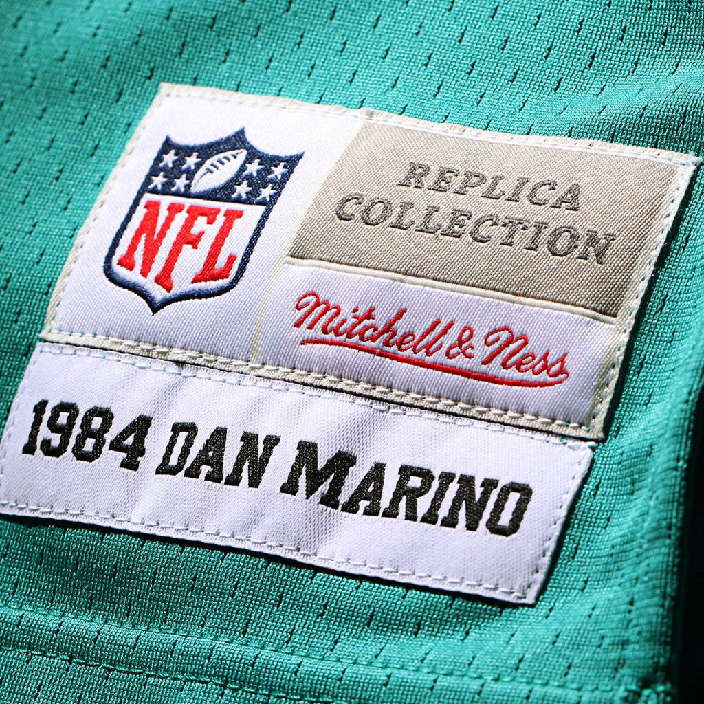 Miami Dolphins Dan Marino Mitchell & Ness White Big & Tall 1984 Retired Player Replica Jersey product image 12, provided for