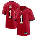 Tampa Bay Buccaneers Number 1 Dad Nike Red Game Jersey product image 1, provided for visual reference and product detail