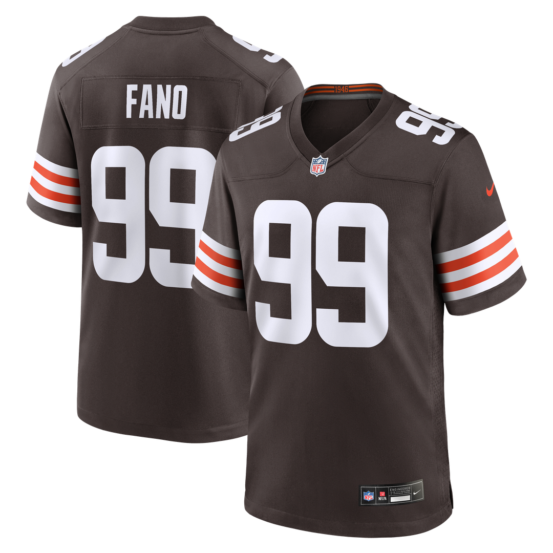 Cleveland Browns Logan Fano Nike Brown Team Game Jersey product image 1, provided for visual reference and product detail