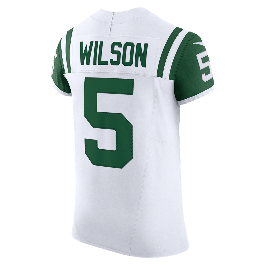 New York Jets Garrett Wilson Nike White Classic Alternate Vapor F.U.S.E. Elite Jersey product image 7, provided for visual