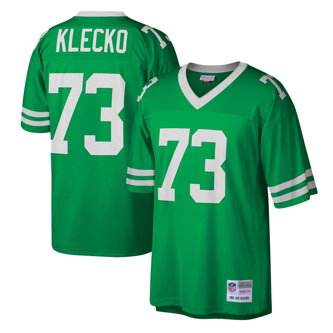 New York Jets Joe Klecko Mitchell & Ness Kelly Green Legacy Replica Jersey product image 1, provided for visual reference