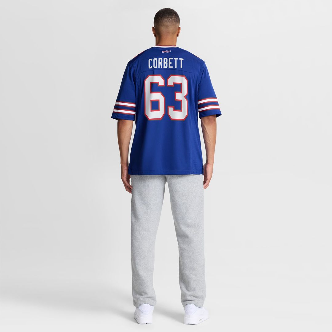 Buffalo Bills Austin Corbett Nike Royal Team Game Jersey product image 5, provided for visual reference and product detail
