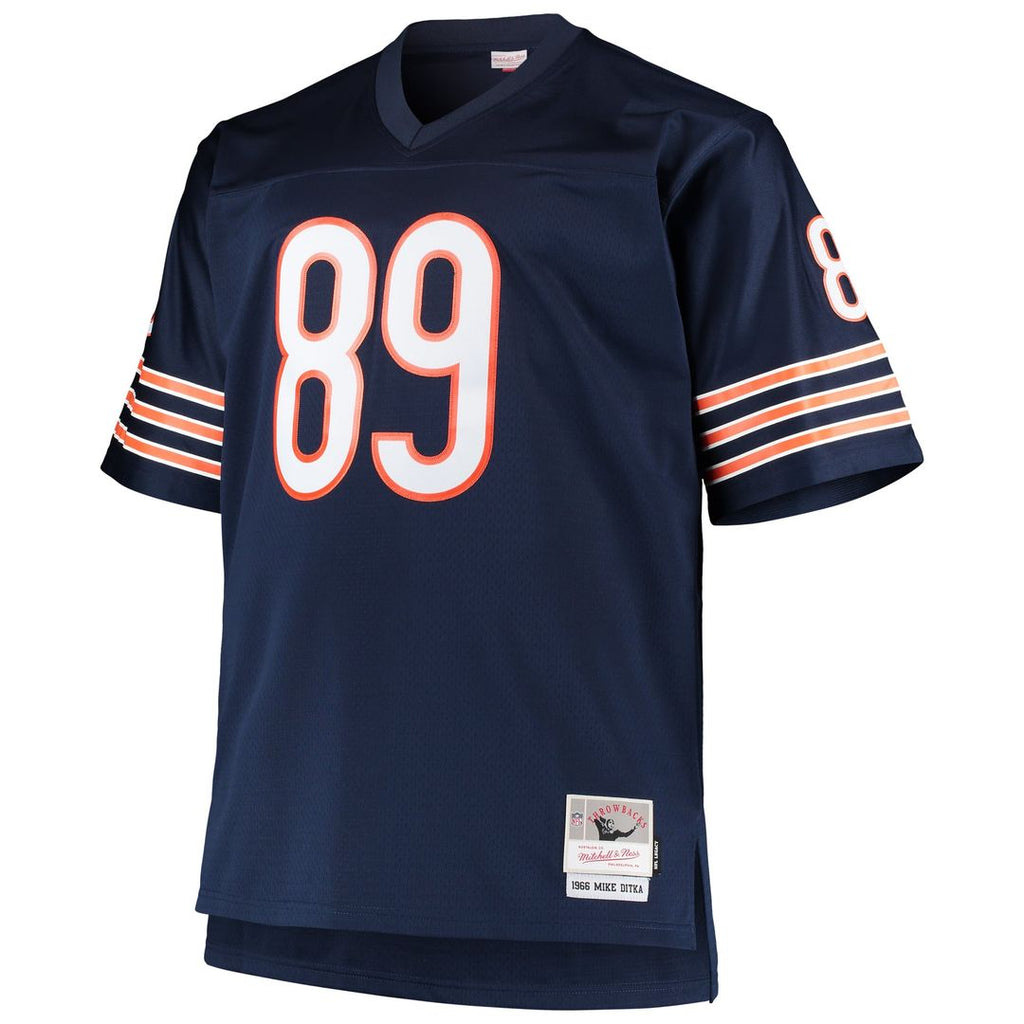 Chicago Bears Mike Ditka Mitchell & Ness Navy Big & Tall 1966 Retired Player Replica Jersey product image 2, provided for