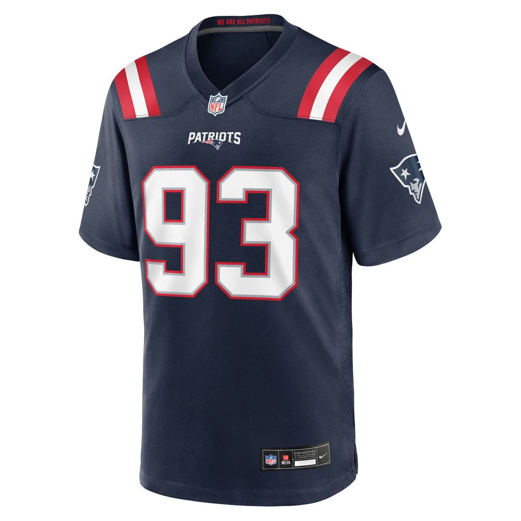 New England Patriots Leonard Taylor Nike Navy Team Game Jersey product image 4, provided for visual reference and product