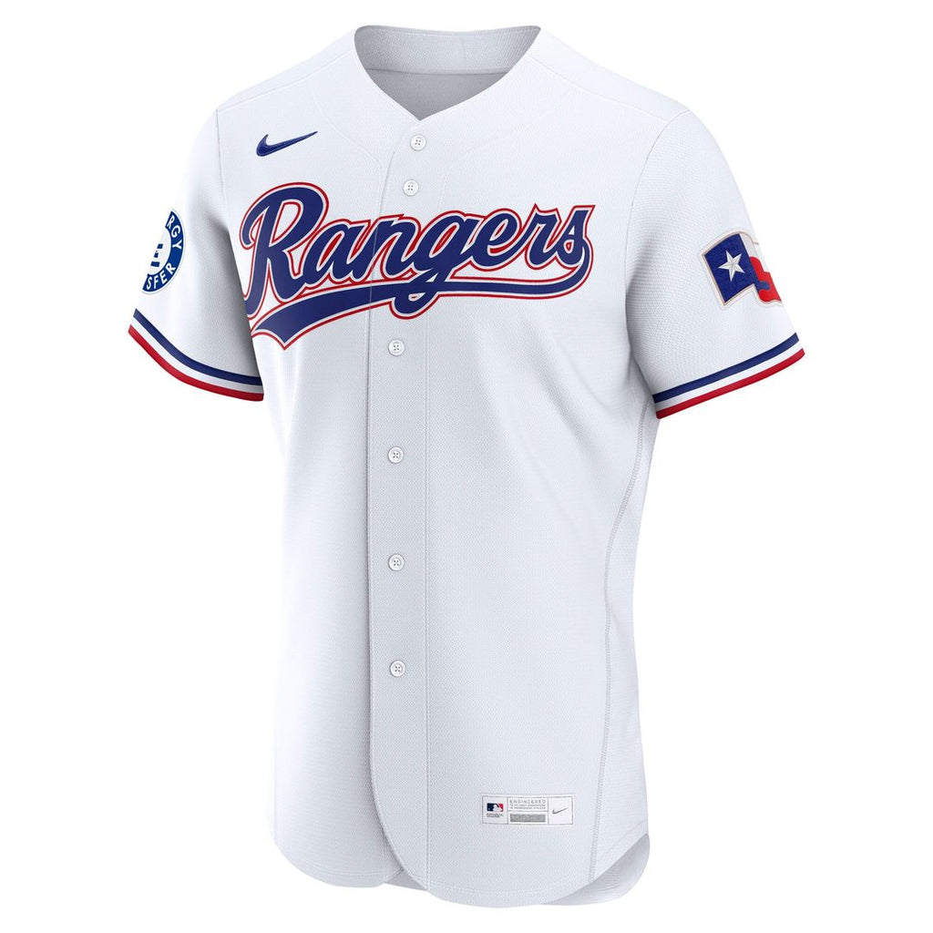 Texas Rangers Nike White Home Sponsor Patch Authentic Jersey product image 2, provided for visual reference and product
