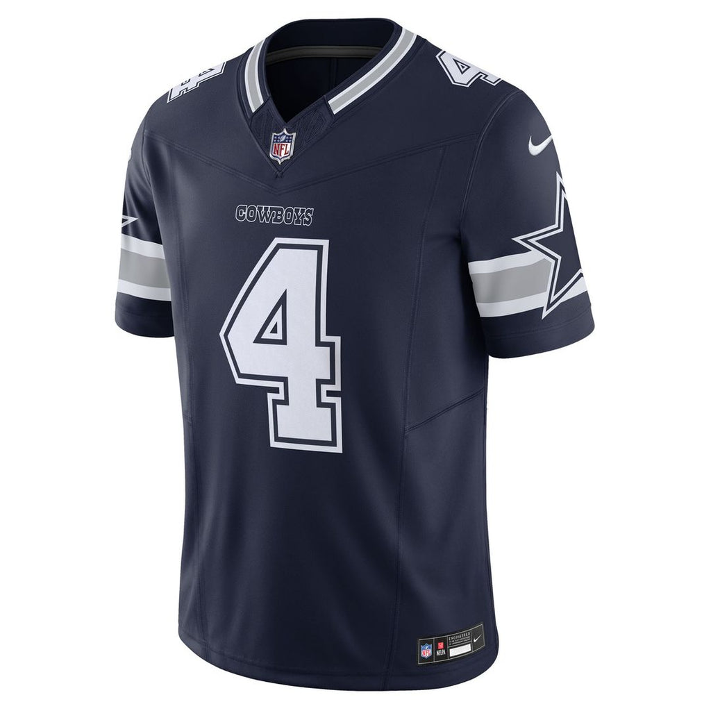 Dallas Cowboys Dak Prescott Nike Navy Vapor F.U.S.E. Limited Jersey product image 2, provided for visual reference and