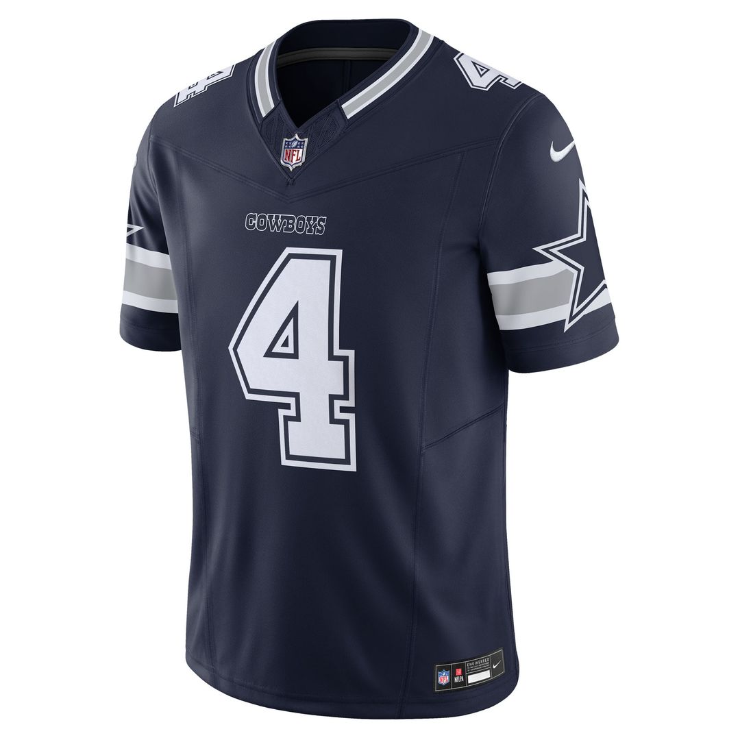 Dallas Cowboys Dak Prescott Nike Navy Vapor F.U.S.E. Limited Jersey product image 2, provided for visual reference and