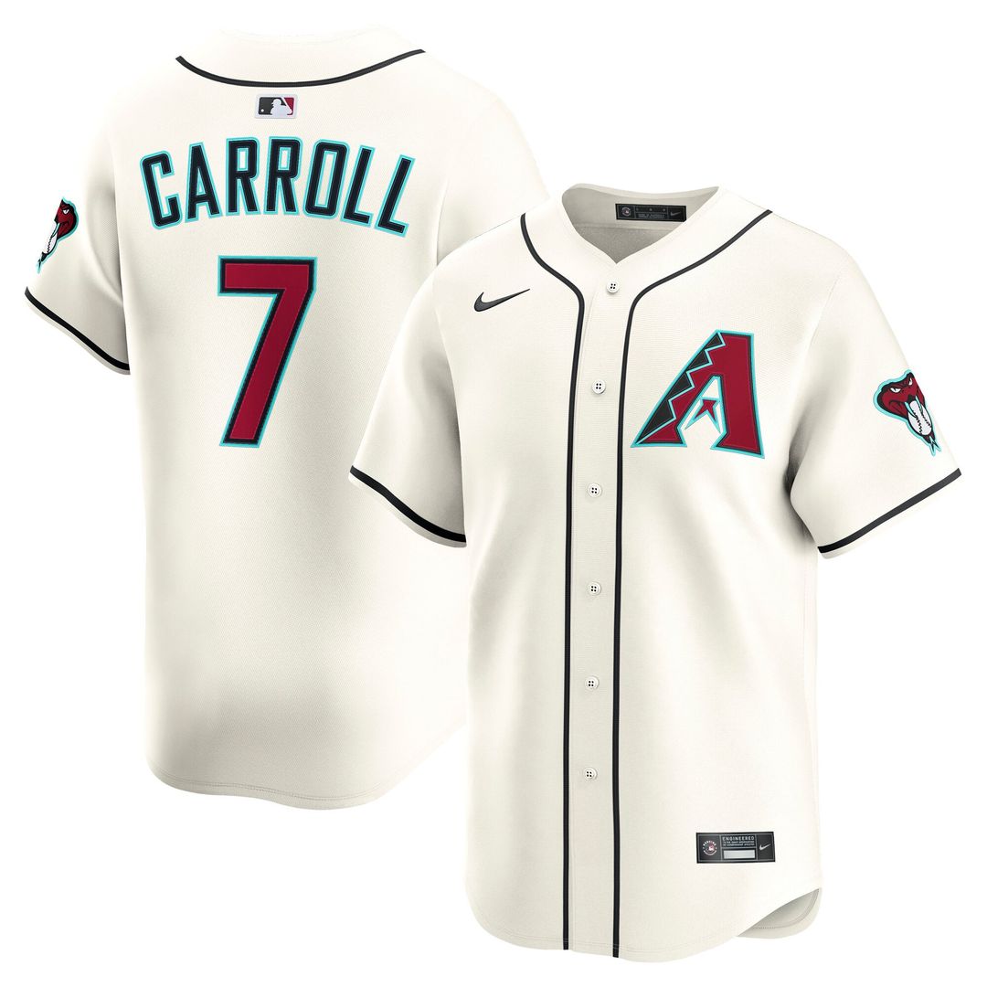 Arizona Diamondbacks Corbin Carroll Nike Gray Road Limited Player Jersey product image 7, provided for visual reference and