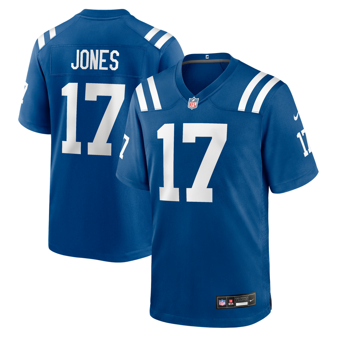 Indianapolis Colts Daniel Jones Nike Royal Team Game Jersey product image 1, provided for visual reference and product
