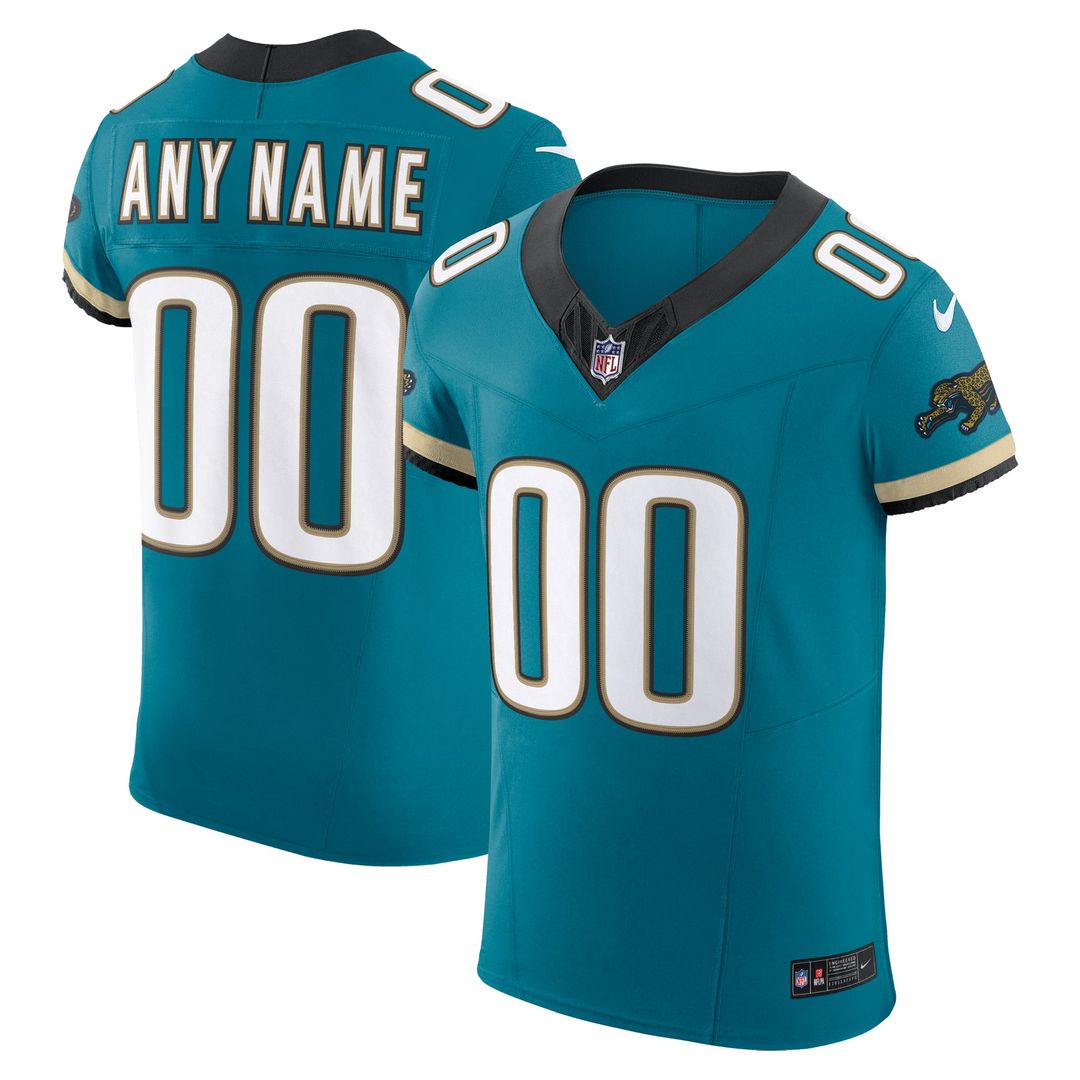 Jacksonville Jaguars Nike Teal Alternate Vapor F.U.S.E. Elite Custom Jersey product image 1, provided for visual reference
