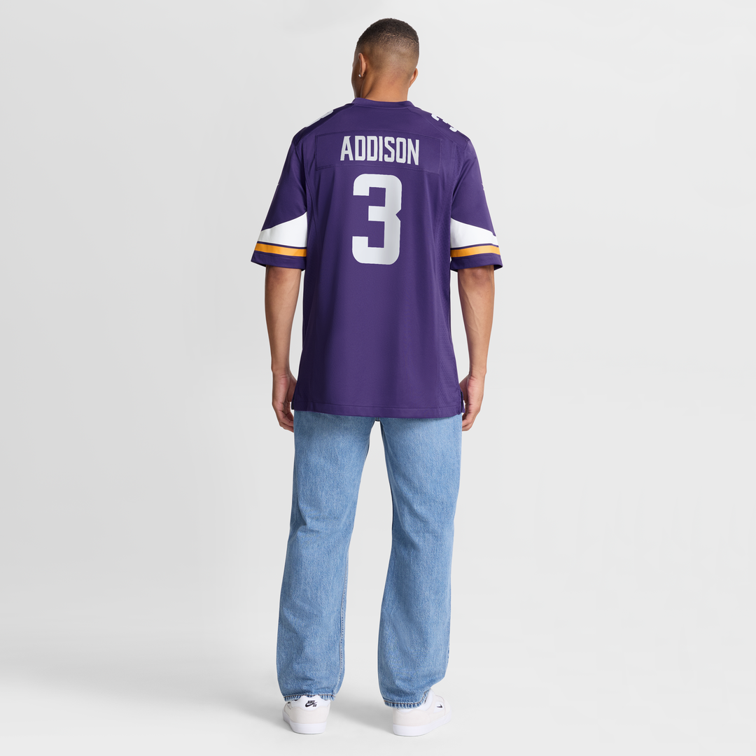 Minnesota Vikings Jordan Addison Nike Purple Game Jersey product image 16, provided for visual reference and product detail