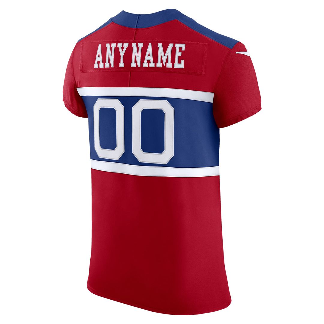 New York Giants Nike Red Alternate Vapor F.U.S.E. Elite Custom Jersey product image 3, provided for visual reference and