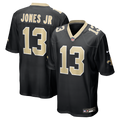New Orleans Saints Velus Jones Jr. Nike Black Team Game Jersey product image 1, provided for visual reference and product