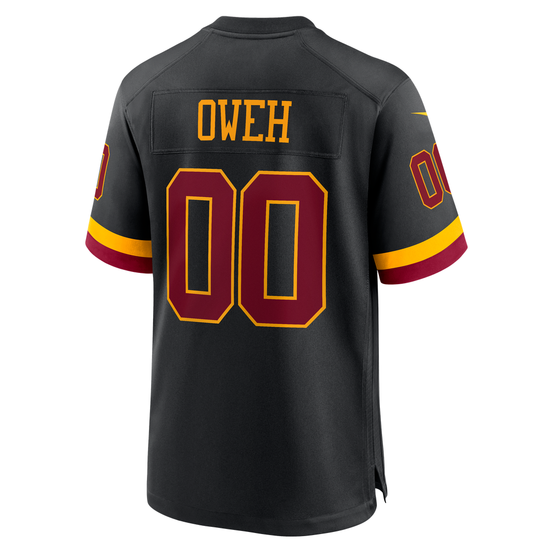 Washington Commanders Odafe Oweh Nike Black Hail Raiser Alternate Game Jersey product image 6, provided for visual reference