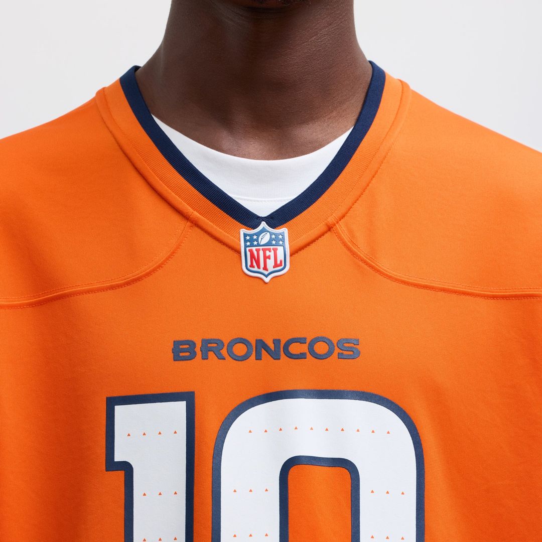 Denver Broncos Bo Nix Nike Navy Alternate Game Jersey product image 19, provided for visual reference and product detail