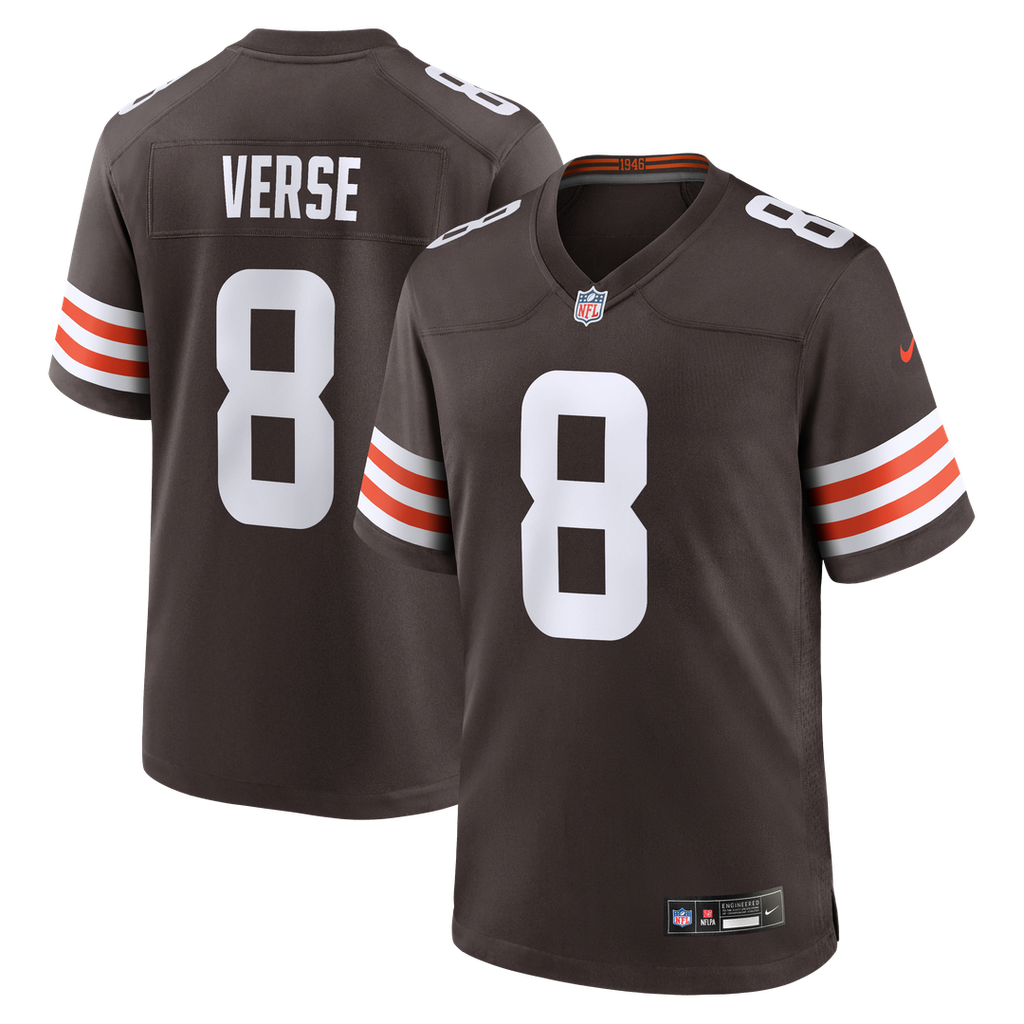 Cleveland Browns Jared Verse Nike Brown Nike Game Jersey product image 1, provided for visual reference and product detail