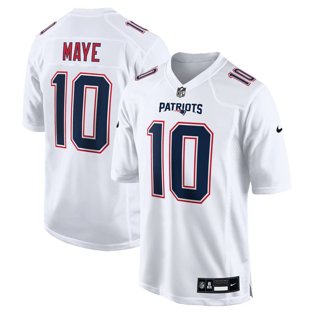 New England Patriots Drake Maye Nike Carbon Black Game Jersey product image 7, provided for visual reference and product