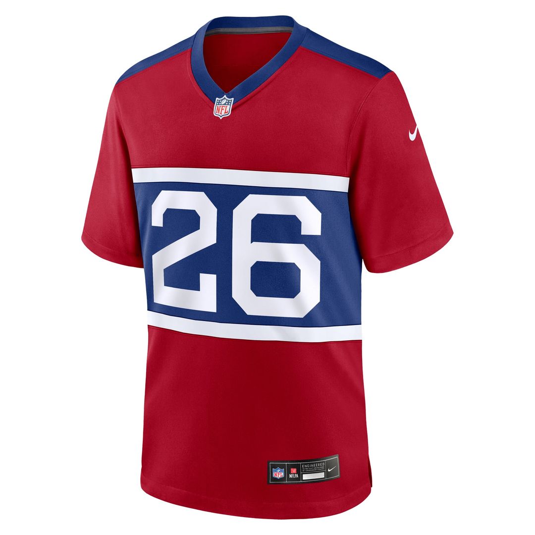 New York Giants Devin Singletary Nike Century Red Alternate Player Game Jersey product image 2, provided for visual