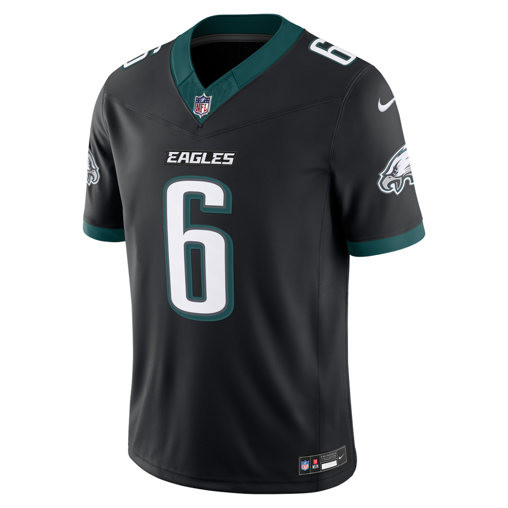 Philadelphia Eagles DeVonta Smith Nike Black Alternate Vapor F.U.S.E. Stitched Limited Jersey product image 2, provided for