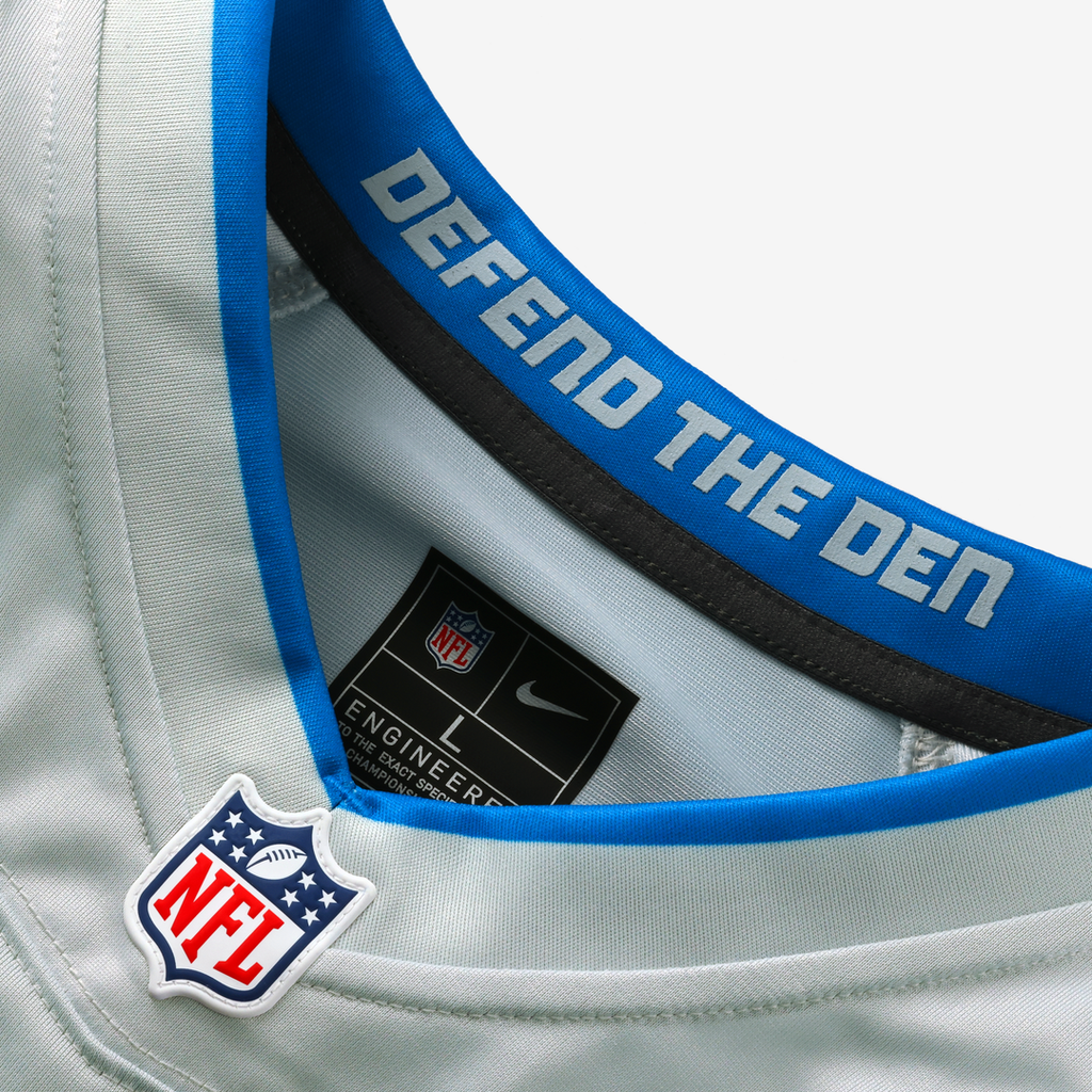 Detroit Lions Sam LaPorta Nike Silver 2026 Rivalries Collection Game Jersey product image 4, provided for visual reference