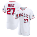 Los Angeles Angels Mike Trout Nike White Home Authentic Sponsor Patch Jersey product image 1, provided for visual reference